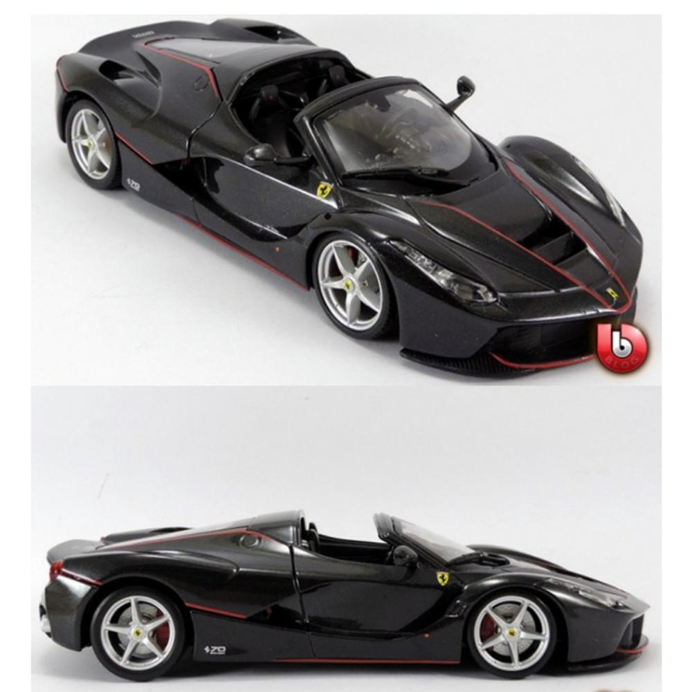 brago 1:24 Ferrari LaFerrari Aperta Svart - 70-årsjubileum Diecast