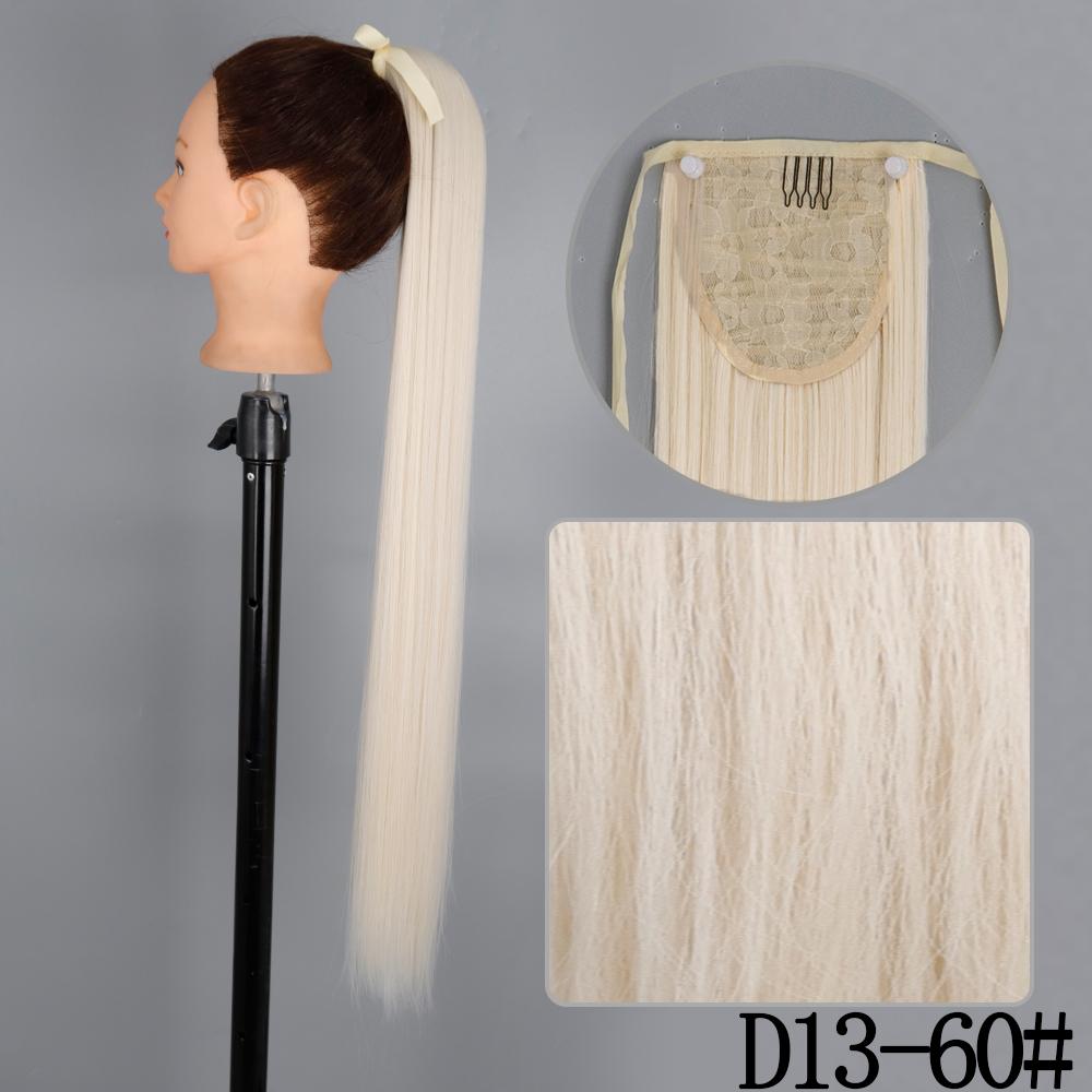 MISS WIG Synthetic 22 Inch Women Ribbons Long Straight Ponytail Hair Extensions Heat Resistant Ponytail Extensions for Women