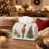 1pc Christmas Traditional Fairy Tale Tissue Box Cover, Nutcracker Figure Pine Tree Gift High Quality, Durable, Lightweight, Foldable Storage, Ideal Fo