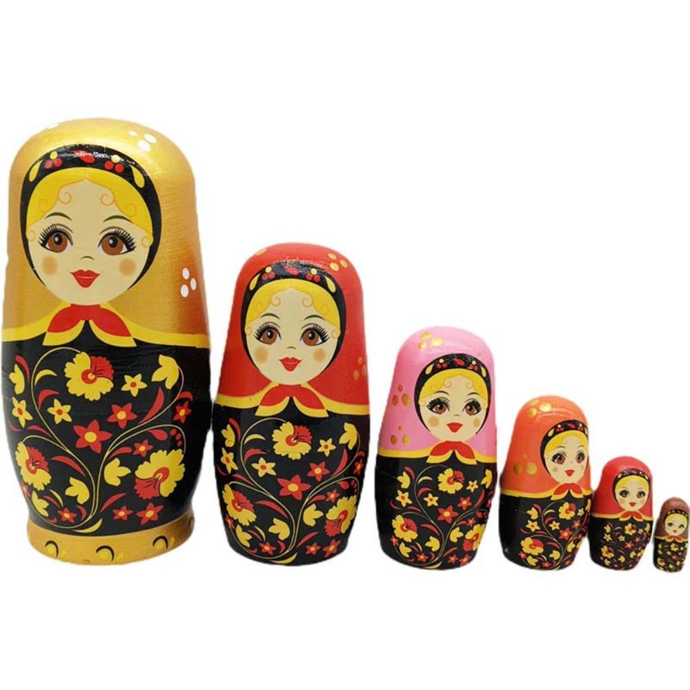 6 Layer Matryoshka Doll Toys Animals Pattern Animal Stacking Dolls  Birthday Gift