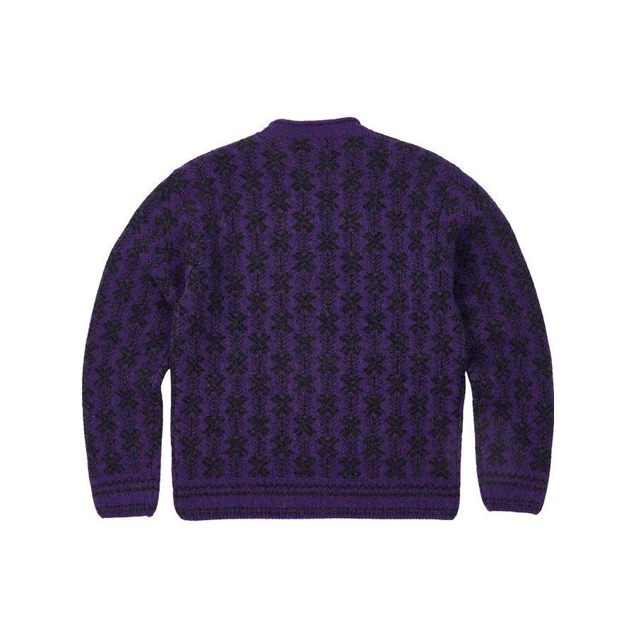 Palace X C.P.Company Ambswool Knit Purple Sweater Unisex Purple Black P23CPKW002