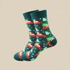 2025 Autumn/Winter Christmas Cotton Socks with Santa Claus and Snowman Cartoon Design