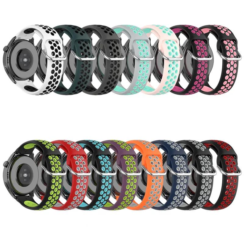 For 20mm 22mm Silicone Strap for Samsung Galaxy Watch Active 2 3 Gear S2 Wristband/Xiaomi Amazfit Bip Huawei Sports Strap