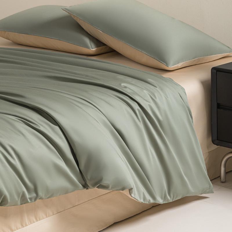 Four-Piece Premium Xinjiang Long-Staple Cotton Bed Set: 100% Pure Cotton Duvet Cover, Sheet, and Fitted Sheet - Nantong Home Textiles
