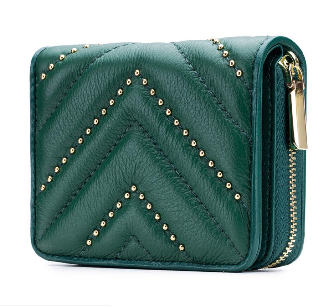 

Large-capacity genuine leather wallet with integrated billfold and card holder, perfect for commuter passes and business cards, features
