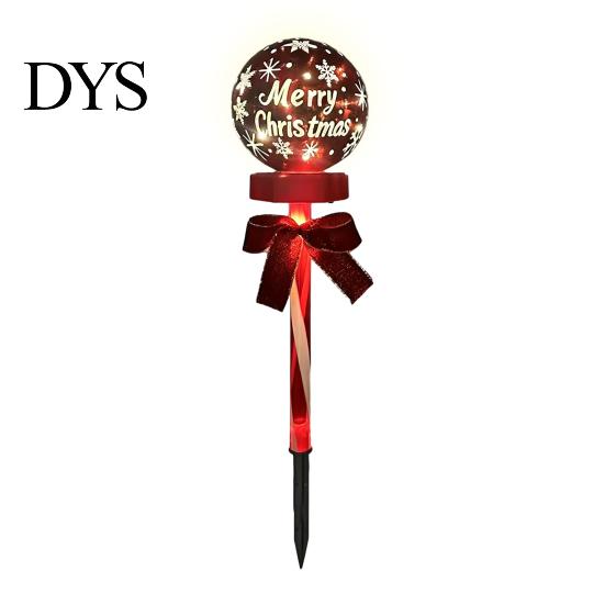 Outdoor Waterproof Landscape Lighting Solar Christmas Ball Light, Color Changing LED Garden Stake with 13 Automatic Dusk to Dawn Yard Decor