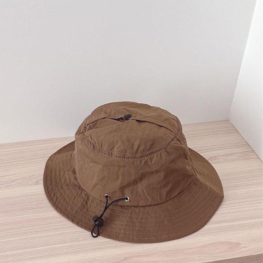 Candy Color Baby Sun Protection Cap Korean Style Children Fishman Hat Casual Kids Bucket Hat  Girls