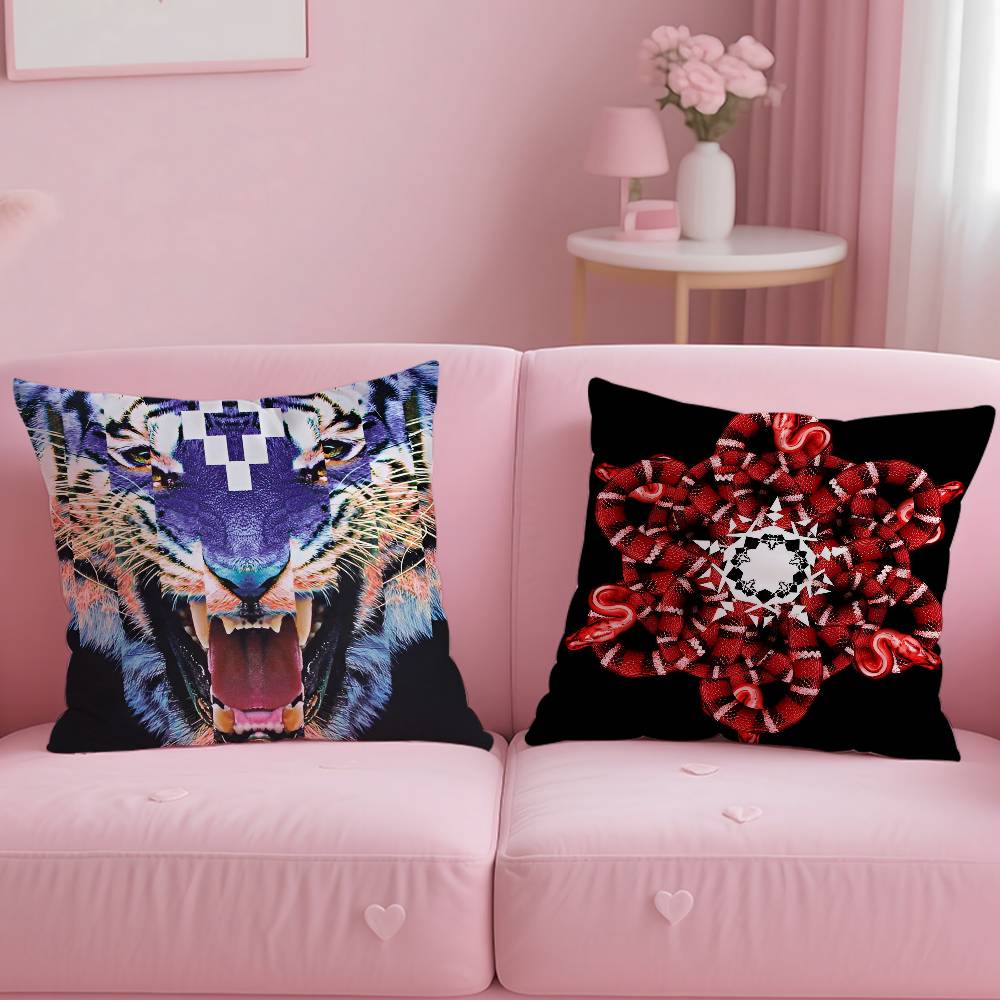 Fashion m-Marcelo b-Burlon Pillow Case Pattern Printing Pillowcase Living Room Sofa Cushion Cover Bedroom Room Decor