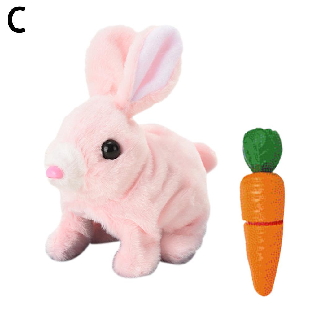 Electric Rabbit Plush Toy Cute Cartoon Animal Bunny Jumping Movable For Kids Children Toys Pet R4O3