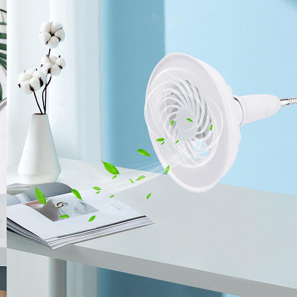 10W LED Lamp Ceiling Fan Light AC85V-265V Wide-voltage for Home Office Bedroom Kitchen E27 LED Fan Lamp with Lamp Head