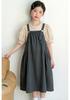 Girls' Bubble Sleeve Strappy Dress Set - 2026 New Summer Style, Medium & Large Cotton Skirt, Solid Color Sweet Two-Piece.
