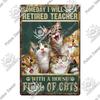 Putuo Decor Cute Cat Vintaget Tin Signs Retro Plaque Metal Plate Wall Art Decor for Home Cafe Living Room Pet Shop Iron Poster