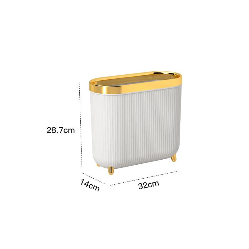 Deluxe Bathroom Toilet Waterproof Garbage Bin Kitchen Bedroom High Foot Garbage Bin Deluxe Paper Basket Garbage Bin