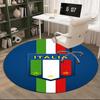 1 Stück runder Teppich Italienisches Fußballwappen Aufdruck Runder Teppich für den Wohnbereich, Teppich für Heimbüro, Runder Stuhlteppich, Dekorativer Teppich Fan Geschenke Weihnachtsgeschenk