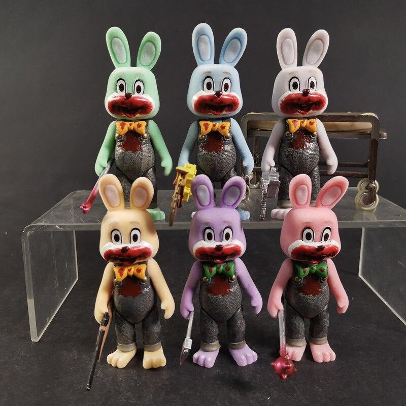 

Silent Hill 3 Robby The Rabbit Figures Horror Rabbit ПВХ Колекція Моделі Іграшки Brinquedos 7pcs/set No Box