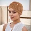Stylish Pleated Beaded Headscarf Wrap In Watermelon