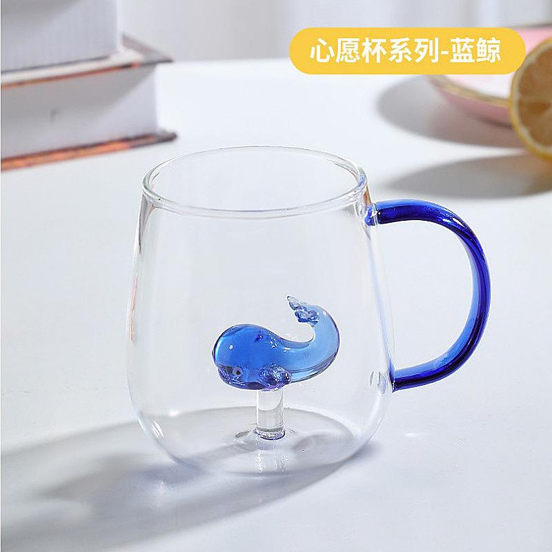 

Luxury Rose Glass Water Cup Aesthetic Home Office Mug for Girls And Ladies Creative Beautiful Design with Light Sensation 380ml