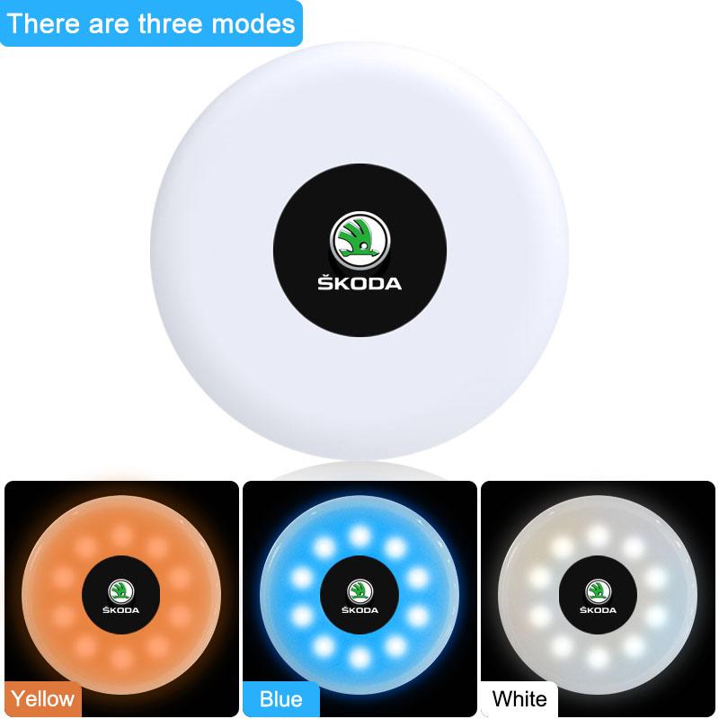 LED Touch Light Wireless Car Interior Lighting Auto Roof Ceiling Reading Lamp For Skoda Octavia Superb Rapid Kodiaq Karoq Fabia Kamiq Roomster Citigo