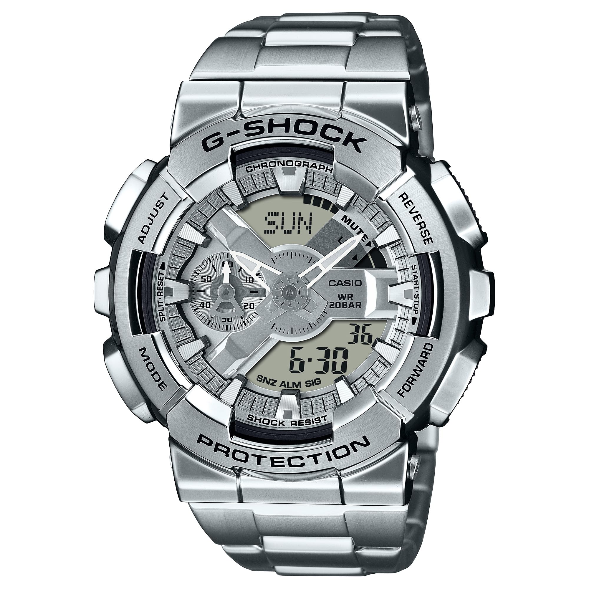 

Casio Full Metal Watch Silver G-Shock Analog-Digital GM110D-8A,