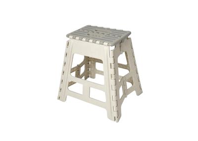 Park Lane Folding Step Stool, Compact, 39cm High X 39cm Wide X 32cm Deep, Sturdy, Car Wash, Kids, Entryway, Outdoor, Ivory