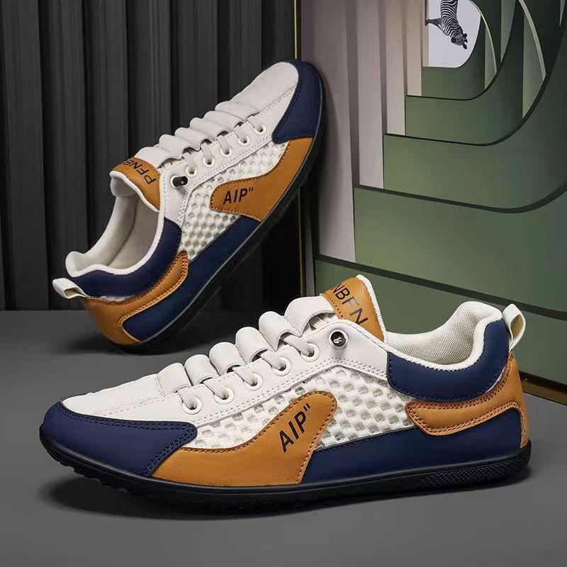 One-pedal Men's Shoes Summer Mesh Breathable Versatile Casual Little White Board Shoes Youth Sports Soft Sole Breathable Trendy Shoes