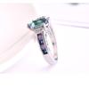 Women Marquise Amethyst Ring Rainbow 3A Zircon White Gold Silver Plated Elegant Ring