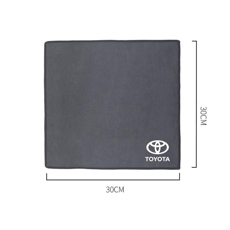 Microfiber Car Wash Towel Drying Cloth Double Layer Plush Water Absorption +Soft Brush For Toyota Corolla Camry Rav4 Yaris Hilux