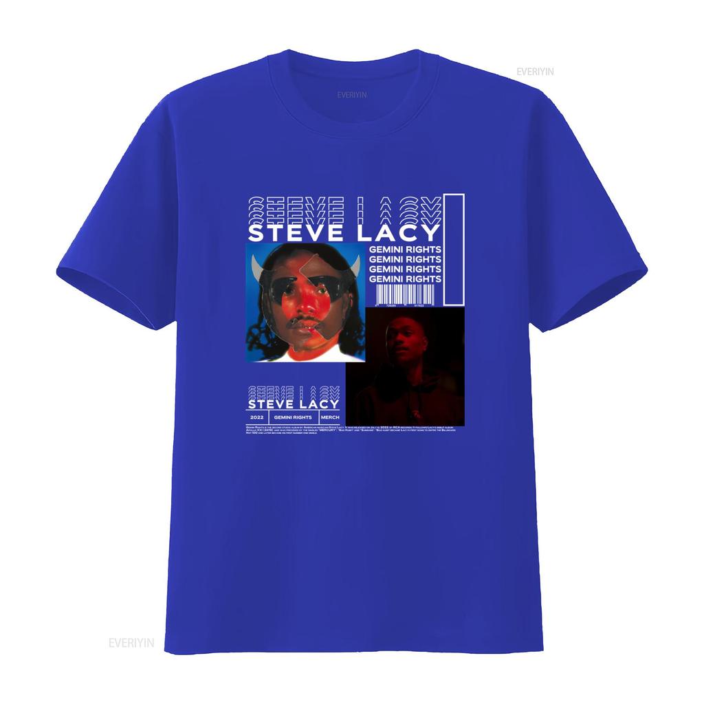Maglietta Merch Album Gemini Rights di Steve Lacy per Fan 2022 Design Musicale vintage Lavata Top Per Uso Quotidiano homme Casual