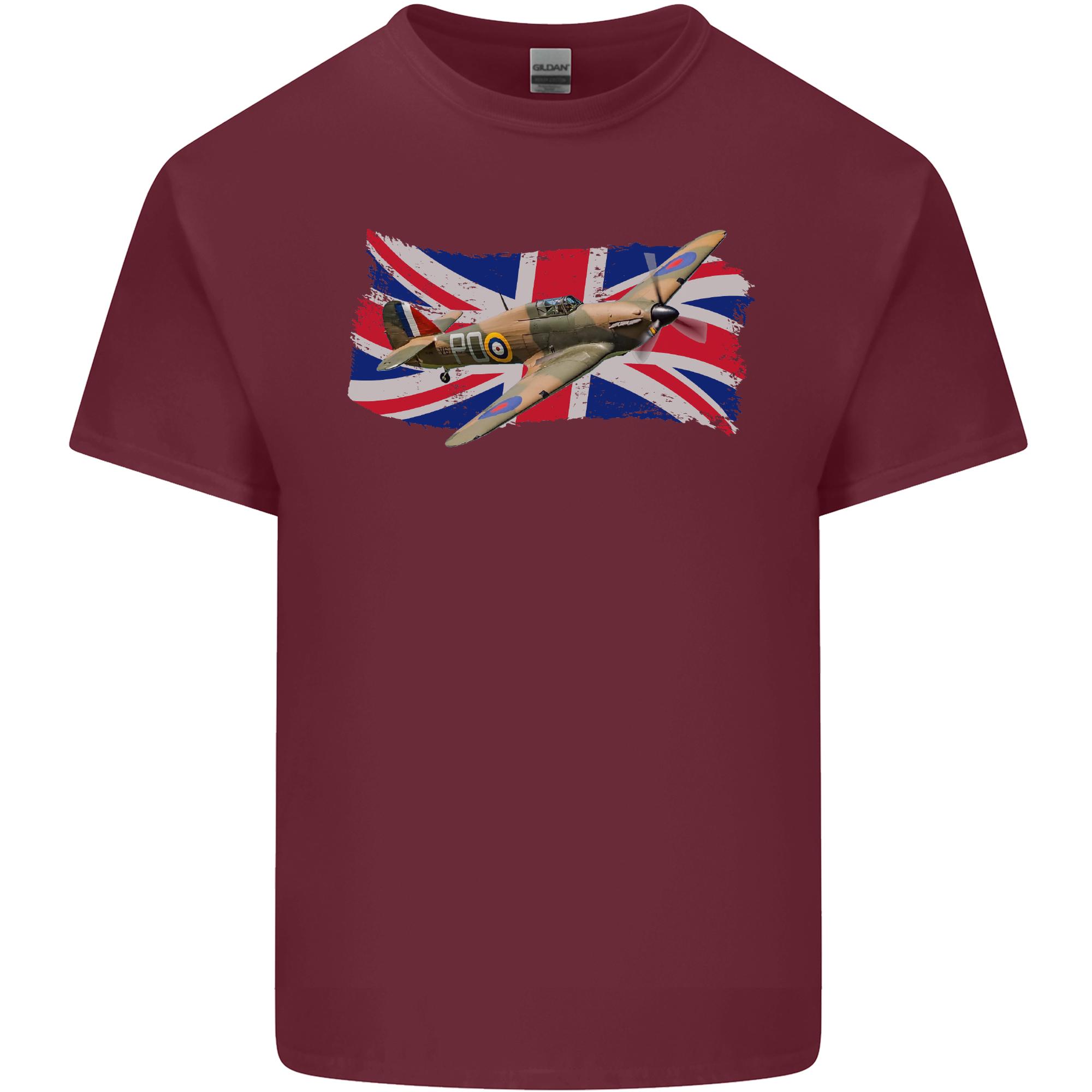 Hawker Hurricane With The Union Jack Unisexs Light Cotton Tshirt S