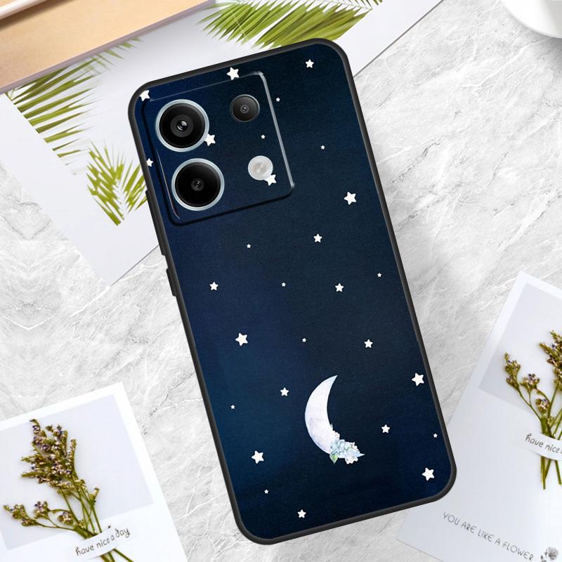 Stars Space Palm Trees Case For Xiaomi Redmi Note 13 14 Pro 12 11 10 15 Pro Plus Redmi 15 10C 12C 13C 14C 15C Cover