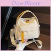 Minimalist Nylon Shoulder Bag With Zipper Pockets For Daily Use