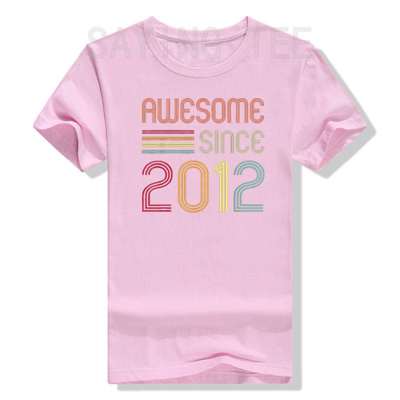 Awesome Since 2012 11th Birthday Retro TShirt 11 Years Old Sayings Graphic Tee Tops Short Sleeve BornIn2012 Clothes Gifts