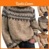 Cozy Women's Knitted Pullover Overwear Featuring Fashionable Stripe Pattern For Winter