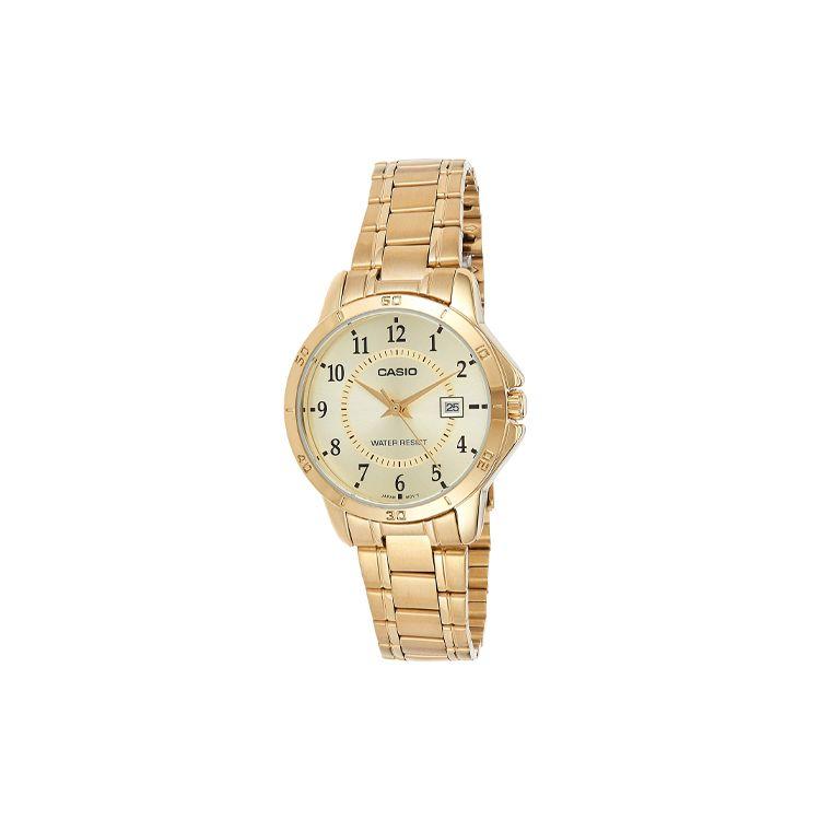

Casio Quartz Movement Stainless Steel Watch Women watches Gold LTP-V004G-9BUDF Gold Watch Case