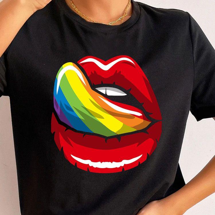 New Fashion Women T Shirt Leopard Lip Print T-Shirt T-Shirt Short Sleeve Tops Female Ladies Summer Tee Shirts Streetwear