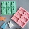Molde de silicone de 6 furos aleatórios para dente, molde para bolo de chocolate, fondant, molde em forma de dente 3D, utensílios para assar bolos, biscoitos, doces, cubo de gelo