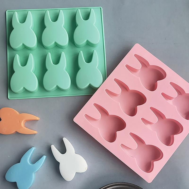 Molde de silicone de 6 furos aleatórios para dente, molde para bolo de chocolate, fondant, molde em forma de dente 3D, utensílios para assar bolos, biscoitos, doces, cubo de gelo