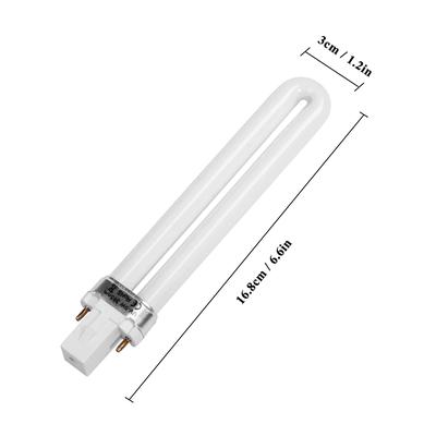 Sada 4 ks 9W UV lampa světlo pro nehtovou art sušička vytvrzovací lampa náhradní U-tvarovaná lampa žárovka trubice