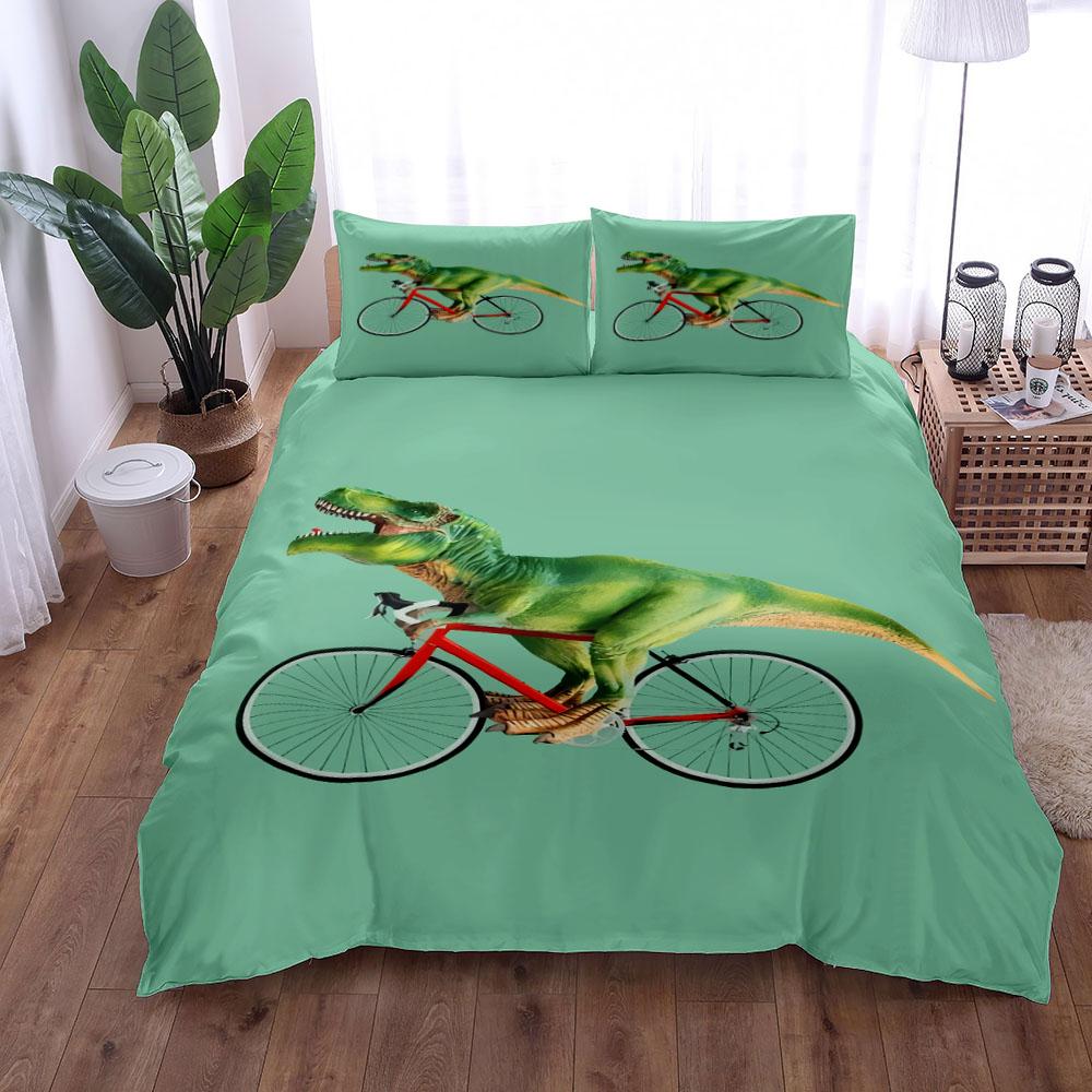Jurassic Dinosaurs Ancient Bedding Set King Queen Twin Single Size Duvet Cover Pillow Cases Bed Linen Set