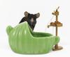 Hamster Bathtub Small Animal Sand Bath Container Food Bowl Guinea Pig Bath Holder Washable Hide Hamster Pet Cooling Tub Ceramics