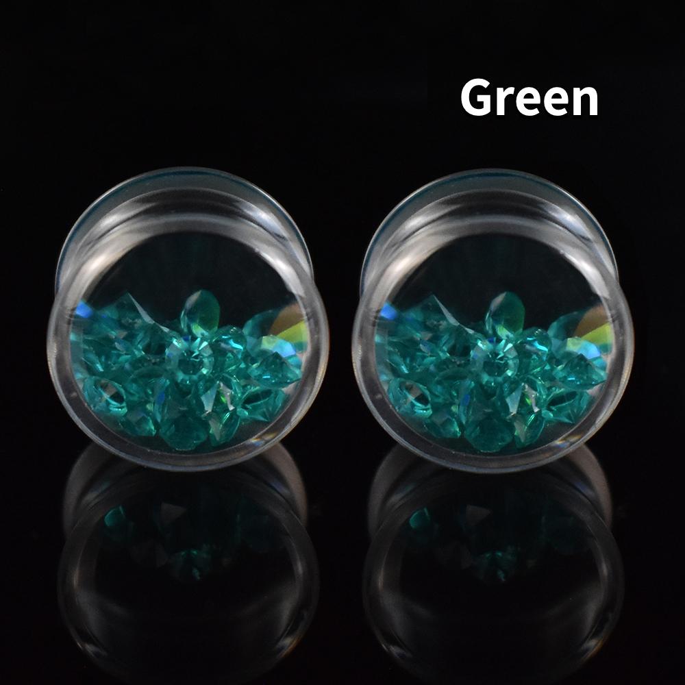 8-30mm Colourful Artificial Gemstones Ear Tunnels Plugs Acrylic Ear Expander Stretcher Body Piercing Jewelry