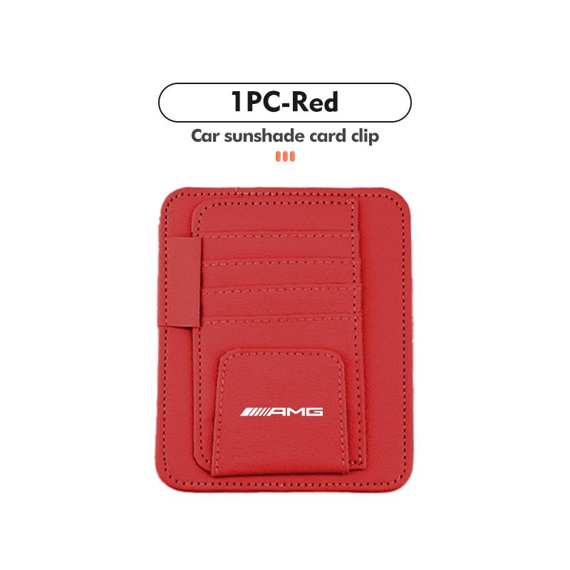 BLZ3   Car Sun Visor Glasses Clip Card Ticket Holder Accessories For Mercedes Benz AMG C180 C300 W124 W176 W177 C200 C260 GLC CLE CLA