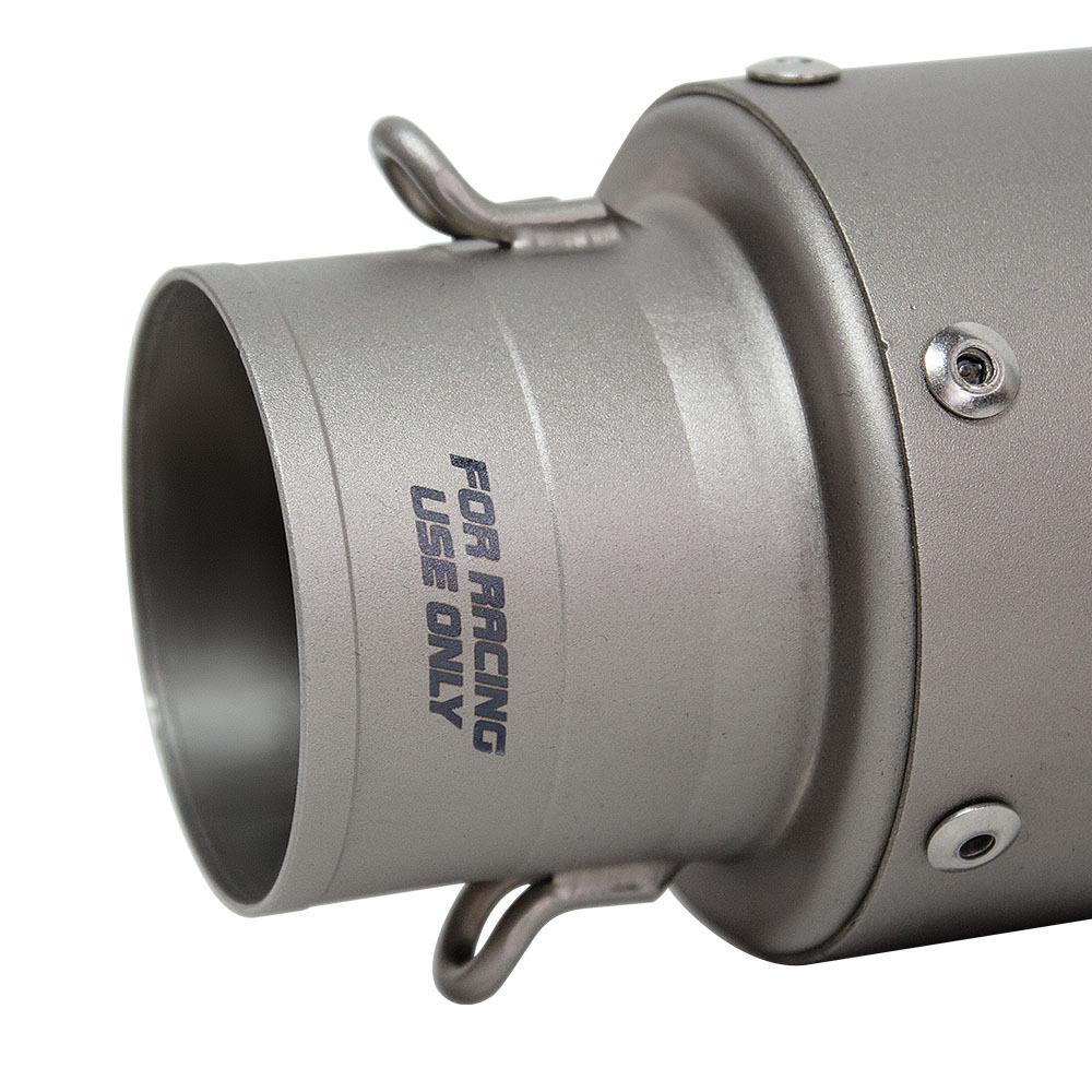 SC Titanium Alloy Exhaust Pipe Tail Section with Mesh Opening for Motorcycles & Scooters - 60MM