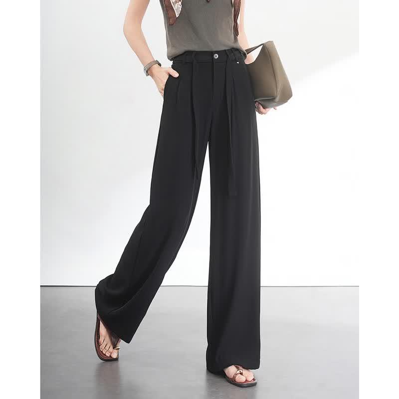 TERRE BLEUE Women s Loose Wide-Leg Casual Trousers 29