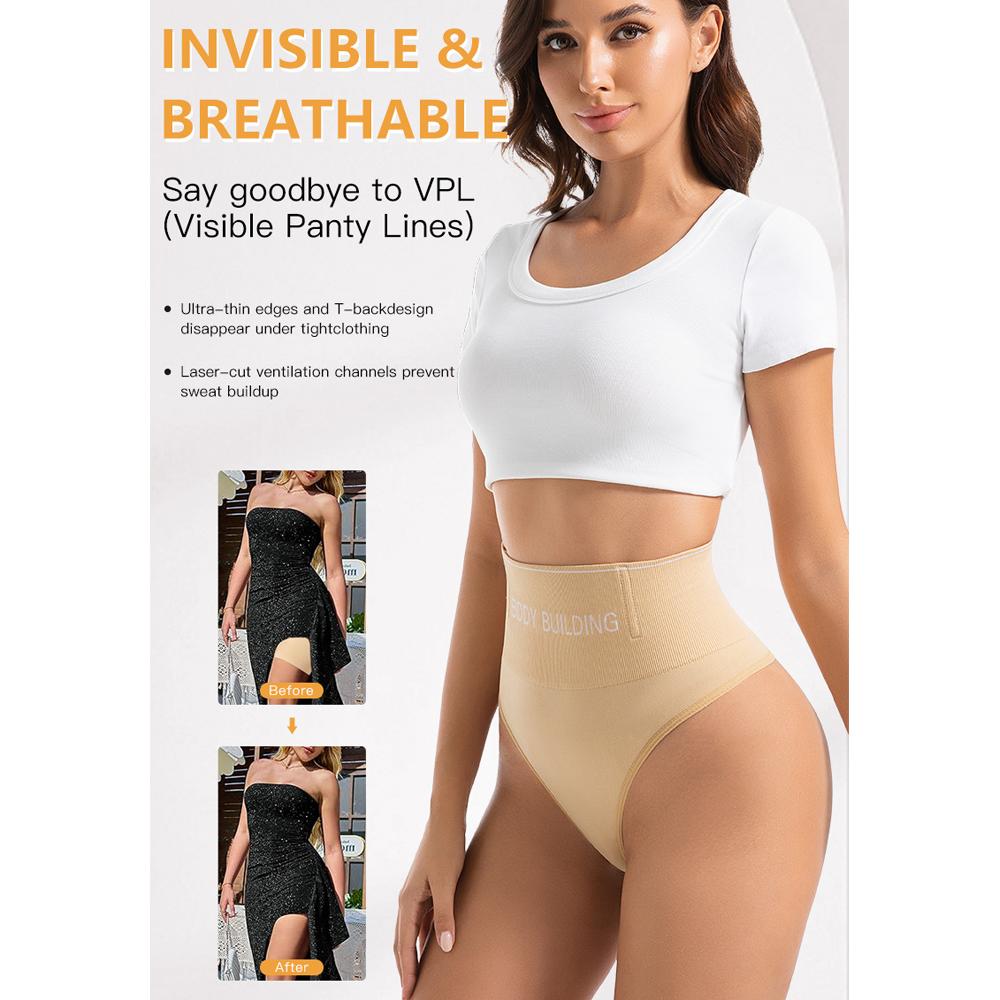Women Thong Panties High Waist Trainer Slimming Underwear Sexy G-string Underpants Shaping Body Shaper Tummy Control Shapewear