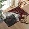 1pc Elegant Horse Print Area Rug, Crystal Velvet, Soft Non-Slip Polyester Mat,  Polyester Rectangle Rug for Living