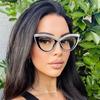 Vintage Sexy Diamond Anti Blue Light Cat Eye Reading Glasses Women Myopia Customize Photochromic Prescription Optical Len Frames