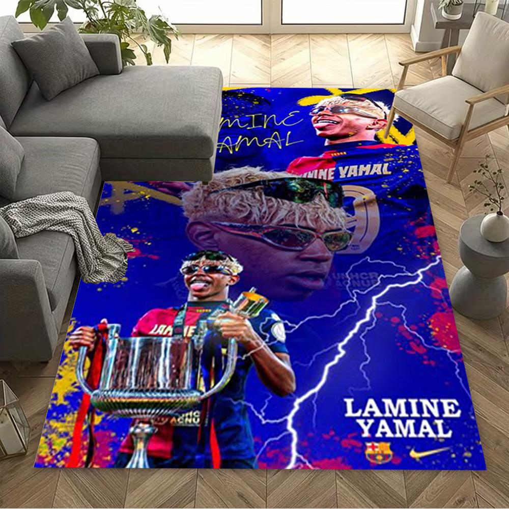 Lamine Yamal's La Roja Soccer Legend Floor Rug Office Rug Design for Hallway Dining Room Balcony Kitchen Antislip Carpet Anime Office Decor Spiritual