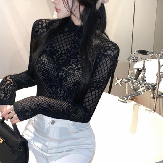 Moteriškas bodis permatomas tinklelis seksualus atvira nugara iškirpimas bodis gatvės apranga