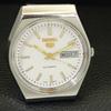 AUTOMATIC VINTAGE SEIKO 5 JAPAN MENS WHITE COLOR DIAL WATCH A701254-5 R206a-a701254